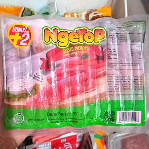 Ngetop Sosis Ayam Merah 750g isi 32 pcs